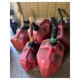 GAS CONTAINERS, SOME WITH FUEL