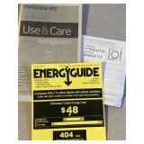 FACTORY INFO FOR THE FRIGIDAIRE REFRIGERATOR