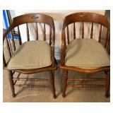 MATCHED PAIR VINTAGE OFFICE OR WAITING ROOM CHAIRS