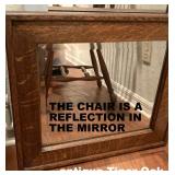 BEAUTIFUL TIGER OAK FRAMED MIRROR!!!!!!