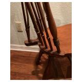 CLOSEUP OF BACK OF WINDSOR CHAIR