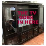 WOW! FULL WALL LENGTH! SUPERB WALL UNIT AUDIO/VIDEO/TV ARMOIRE