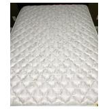 CLOSER VIEW OF THE SERTA MATTRESS, LIKE NEW