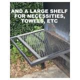 ACCESSORIES SHELF AND TOWEL RACK. YES!!!