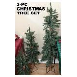 3-PC CHRISTMAS TREE SET. PRICEY!! SELLS NEW FOR $129