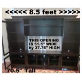 THE ENTERTAINMENT ARMOIRE. FULL WALL LENGTH. BLACK. NICE!!