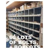 BOLTS 1/2" TO 12". THOUSANDS OF THEM!!!!!!!