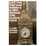 CLOCK WITH SECRET HIDING PLACE