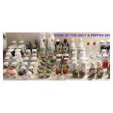ABOUT 50 SETS OF SALT AND PEPPER SHAKERS