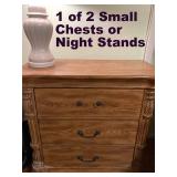 1 OF 2 MATCHING NIGHT STANDS, PLUS THE MATCHING ARMOIRE