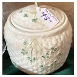 BELLEEK "BISCUIT JAR" (AKA Cookie Jar)
