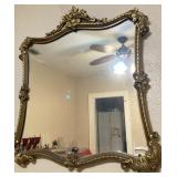 FINE QUALITY SHAPED MIRROR, ELEGANTLY FRAMED