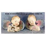 OCCUPIE JAPAN BOY AND GIRL ANGEL. UNUSUAL TO FIND BOTH SEXES IN ANGEL DECOR