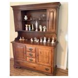 SOLID PINE WOOD CREDENZA & HUTCH by UNIQUE FURNITURE CO.