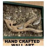 HAND CARVED BIRDS WALL ART