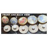 SAME BUTTONS WITH VIEW OF BACKS AND FRONTS