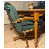CLOSEUP OF THE TABLE LEG AND A CHAIR