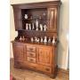 SOLID PINE WOOD CREDENZA & HUTCH by UNIQUE FURNITURE CO.