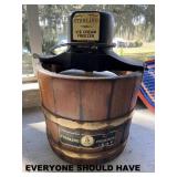 WOODEN ICE CREAM CHURN, ELECTRIC