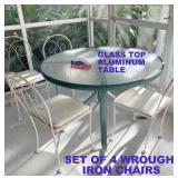4 WROUGHT IRON CHAIRS
