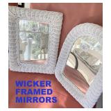 2 MICKER FRAMED MIRRORS