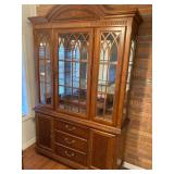 CHERRY FINISH LIGHTED DISPLAY CABINET. VERY NICE!!