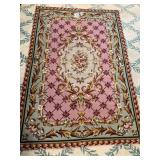 A TAPESTRY CARPET. VERY FINE. FULLY BACKED. CAN BE HUNG AS WALL DECOR.