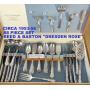 REED & BARTON "DRESDEN ROSE" SILVERPLATED FLATWARE, CIRCA 1953-56. MCM!! EXCELLENT CONDITION!!