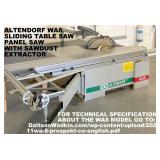 ALTENDORF WA8 SLIDING TABLE PANEL SAW & TABLE SAW