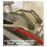 WIDE AND NARROW EXTRACTION HOODS. 2 PUSH STICKS