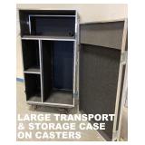 EQUIPMENT TRANSPORT & STORAGE CASE ON CASTERS, LARGE SIZE