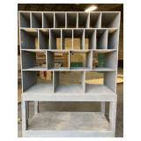 MULTI-PURPOSE ROLLING RACK WITH CUBICLES AND UNDERSHELF