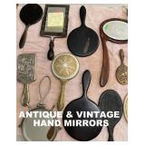 about 3 DOZEN ANTIQUE AND VINTAGE MIRRORS
