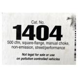 CATALOG # FOR THE CARBURETOR