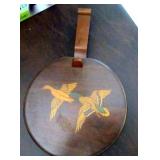Hawk Wood signed wood inlay work