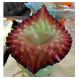 Oxblood (& Vaselin Glass?) Jack-in-Pulpit Vase