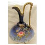 POTTERY EWER, HAND PAINTED
