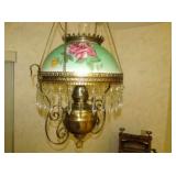 BEAUTIFUL SHADE WITH CRYSTAL PRISMS AND BRASS