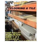 flooring & Tile on one of the pallet racks for sale