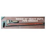 RIDGID 36" HEAVY DUTY PIPE WRENCH. SELLS FOR $350 NEW