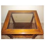 showing the bevel glass top