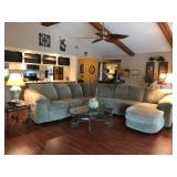 Large Sectional with Recliner & chaise 
