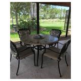 Patio set tile top 48" d 