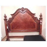 Lexington Collection (LC) - KING SIZE BED COMPLETE - ORNATE HEADBOARD 82"X75", FOOTBOARD 82"X 41" & 