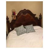 Lexington Collection (LC) - KING SIZE BED COMPLETE - ORNATE HEADBOARD 82"X75", FOOTBOARD 82"X 41" & 