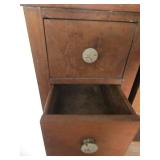 VINTAGE 2 DRAWER BEDSIDE TABLES 17 X 13 X17  QTY 2