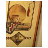 JEMEZ NAVAHO Lorene Caywood Native American art framed 25 X 18