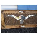 Western long horn wall mirror very beautiful 22 X48