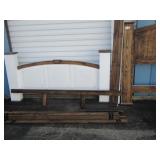 Queen bed frame with side rails foot and head board very nice