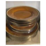 Tabletops Gallery honey 4 bowls, 4 saucers, 4 dinner plates